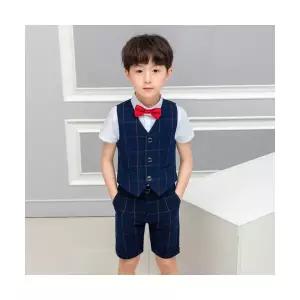 팜므 결혼식 유아정장 아동 남아 아기 돌아기 루쏘 헹거칩 조끼정장 4종세트설날