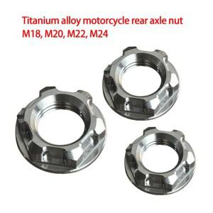 바이크 오토바이 리어 액슬 너트 M18 M20 M22 M24 용 수정 티타늄