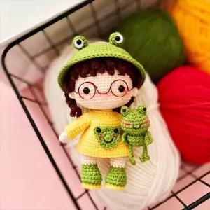 손뜨 형 코바늘인형뜨기 장 오리 소 뜨개질 패키지 DIY 뜨개구리 돼지 인형