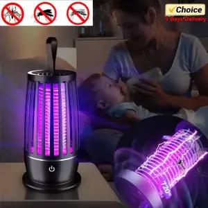 USB 충전식 전기 모기 살충 램프 뒷마당 테라스 캠핑용 야간 조명 포함 플라이 트랩