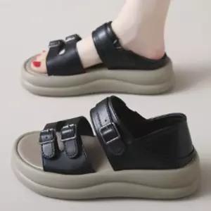 여성 통굽 브리즈 샌들 1P 여름 투웨이 슬리퍼 신발 YIv8+5ldV