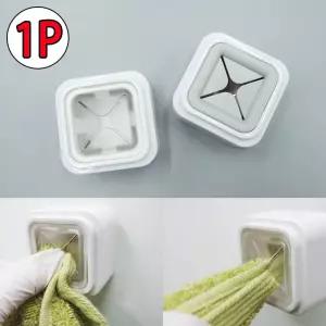 부착식 사각 수건꽂이 수건걸이 부착식수건꽂이 타올꽂이 행주걸이