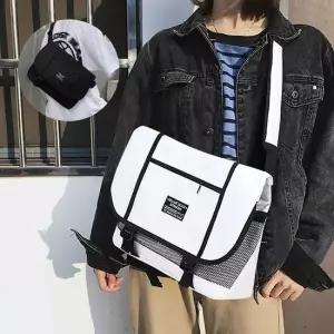 남여공용 심플 베이직 학생 캐주얼 메신저백 크로스백 남자메신저백 여자메신저백