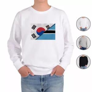 맨투맨 전색상 대한민국 보츠와나 국기 프린트셔츠 Dxv6+3fXW