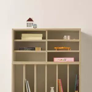 스코나 르메인 가로형 800 3단 모듈 낮은 오픈 수납 책장