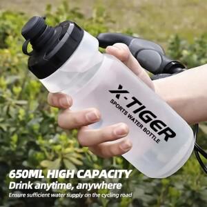 호환상품 X-TIGER 사이클링 물병 산악 도로 자전거 짜기 컵 650ml 야외 스포츠 휴대용 병 장비