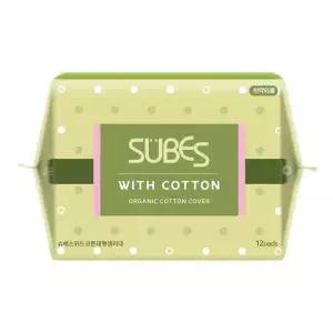 슈베스 위드코튼 유기농 순면커버 생리대 대형 12P x1팩