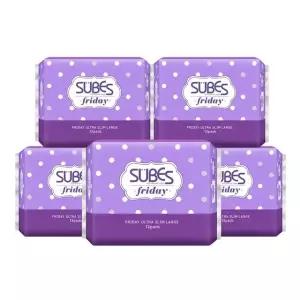 슈베스 프라이데이 울트라슬림 생리대 대형 12P x5팩