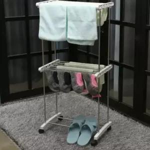 접이식 미니 빨래 건조대 2단 스텐 원룸 실내 소형 수건