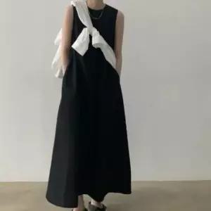 여성패션 루즈핏 사이드포켓 A 나시 롱원피스