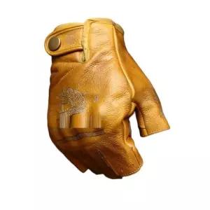 오토바이 손보호 여름 소가죽 라이딩 반장갑 가죽 통기성 M 1단