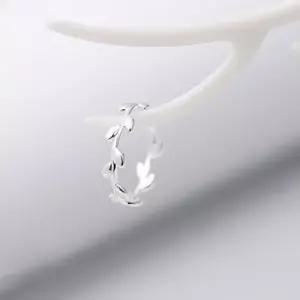 AC1611 내츄럴 올리브 나무 S925 모던 심플 실버 반지 나무반지 패션반지 내츄럴반지