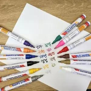 [문구/오피스] 페인트 세트 방수 색연필 붓펜 마커 아트 12색 마카 펜