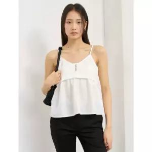 GENERALIDEA 시어서커 슬리브리스 블라우스 [WHITE] / WBE2L03521 104266