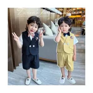 팜므 키즈 아동 남아 유아 여름 턱시도 반바지 2종세트설날