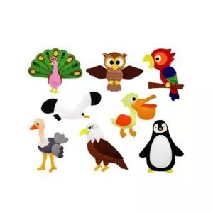 감각발달장난감 펠트 교육자료(모형) 찍찍이 조류 8종 TBZ