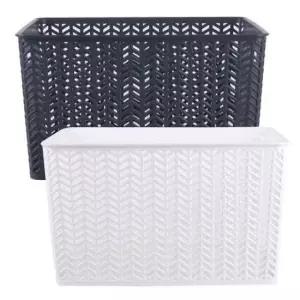 [생활] 7호 헤링본 색상랜덤 바스켓 오픈형 32.5L