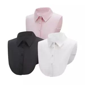 기본 레이어드 셔츠 페이크 카라 넥케이프 블라우스 페이크카라 넥케이프 레이스카라