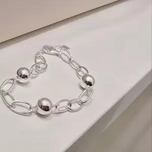 심플 여성 볼 디자인 심플 체인 데일리 은 실버925 S755