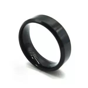 F1 블랙 써지컬스틸 티타늄반지 커플반지 남녀공용반지 악세사리반지 라운드반지