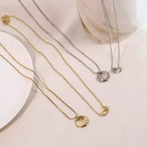 2개 1세트) 코인 링 목걸이 레이어드목걸이 두줄목걸이 코인목걸이 클립목걸이