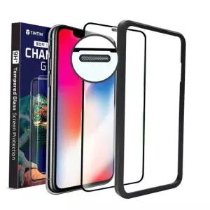 갤럭시필름 TBZ 팀팀 아이폰 X 퍼펙트커버 강화유리 쉬운부착 비산방지 지문인식 액정보호필름 2매