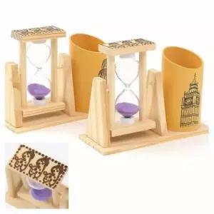 [문구] 모래시계 디자인 펜꽂이 세트 사무실 필수 용품 펜 정리함 2p