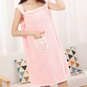 극세사 가운 목욕가운 샤워 핑크 형