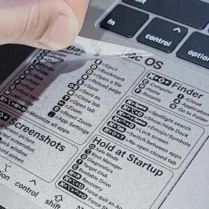 Windows PC 컴퓨터 참조 키보드 단축키 스티커 Macbook OS 노트북 데스크탑 용 접착제 투명 데칼