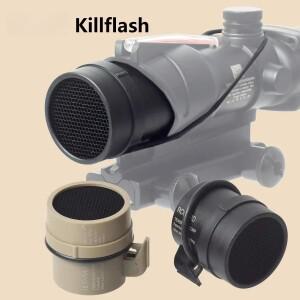 스코프 킬플래시 금속 메쉬 커버 캡 전면 렌즈 보호대 사냥 장비 광학용 반사 방지 벌집