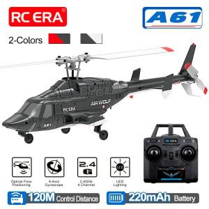 RC ERA A61 에어울프 헬리콥터 4채널 광학  위치 지정 1/52 6축 자이로 10분 비행 시간 120M 벨222 원격 조