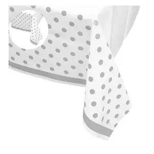 테이블보 실버 라인도트 테이블보 라인도트 실버