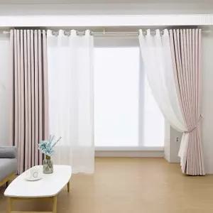 [지나송] 리플 암막커튼+볼로프+코디커튼+커튼봉 (특대형)