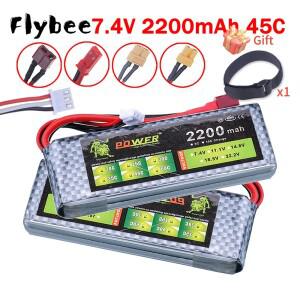 7.4V 2200mAh 45C 리포 배터리 T JST XT30 플매트 카펫 러그 포함 RC 쿼드콥터 헬리콥터 자동차 보트 드론
