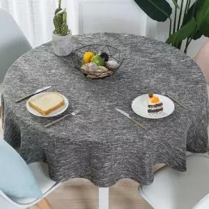 린넨 원형 식탁 테이블보 식탁보 2인용 4인용