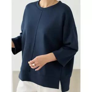 김여사, [빅사이즈](신상)(-100) 내몸의 여유 절개 티셔츠 1TS603420