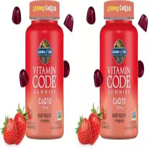 생명의 정원 비타민 코드 CoQ10 구미 150mg 심장 에너지 생산 및 한 노화를 위한 코엔자임 Q10 소화 비유전