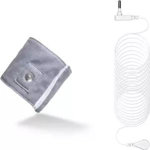 실버 섬유가 있는 접지 손목 스트랩 조절 가능한 팔찌 밴드 수면 에너지 향상 15피트 코드 2.8 10.2인치