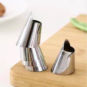 주방 원예용 엄지 손가락 스텐 골무 야채 절단 손톱 보호 가드