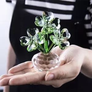 유리공예 네잎클로버 크리스탈 클로버 소품 장식품