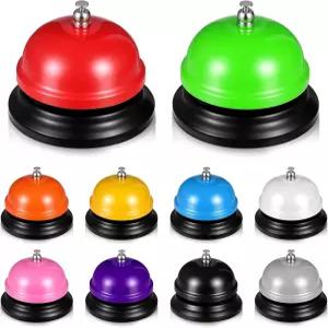호텔 레스토랑 사무실 학교 주방 바 카운터 용품용 콜벨 10개 3인치 데스크벨 메탈 멀티 컬러 서비스