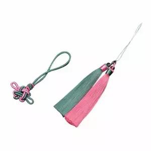 투톤 선물보자기노리개 한복장신 노리개수술 보자기노리개 포장용노리개 태슬 전통리본 노리개 혼주노리개