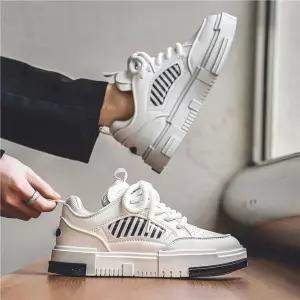 흰색 미니 캐주얼 남성패션 하이탑 봄가을 보드화 통굽 슈즈 스니커즈 DL1