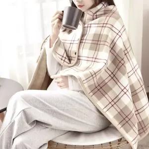 똑딱이단추 블랭킷 망토 담요 거실 학생 숄담요