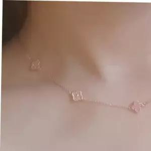 데일리목걸이 실버925 국내제작 핑크 오팔 클로버 실버 목걸이 데일리 은목걸이 (SILVER)