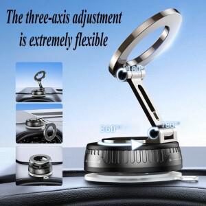 호환 유니버설 차량용 신형 올인원 진공 흡착 마그네틱 폰 홀더 접이식 360도  자동차 내비게이션여행용으