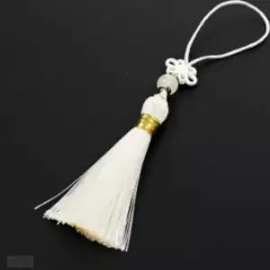 노리개 키링 화이트 매듭노리개