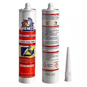 2500°F 고온 스토브 개스킷 시멘트 블랙 10온스 - 실리케이트 기반 파이프 실란트 불연성 및 페인트칠이