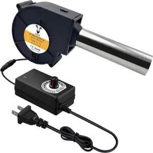 YOWEE BREEZE 97mm x BBQ 에어 무버 팽창식 소형 송풍기 벽난로 팬 금속 덕트 AC 100V-240V 가변 속도 원심