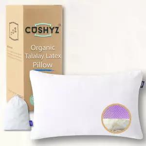 쿠시즈 프리미엄 탈랄레이 라텍스 베개 28x16 직사각형 침대 냉각 3D 벌집 커버 조절 가능한 인체공학적